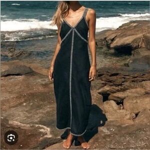 DISSH BELLA MIDI DRESS BLACK Linen size 8